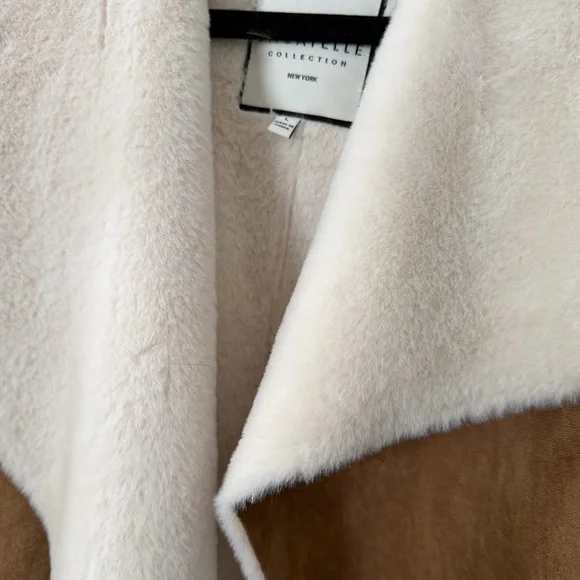 Bagatelle Tan and Cream Teddy Jacket - Picture 3 of 6